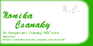 monika csanaky business card